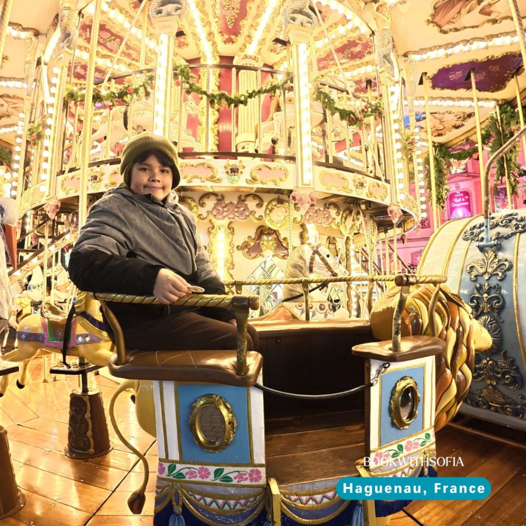 My son on a carousel Hageunau