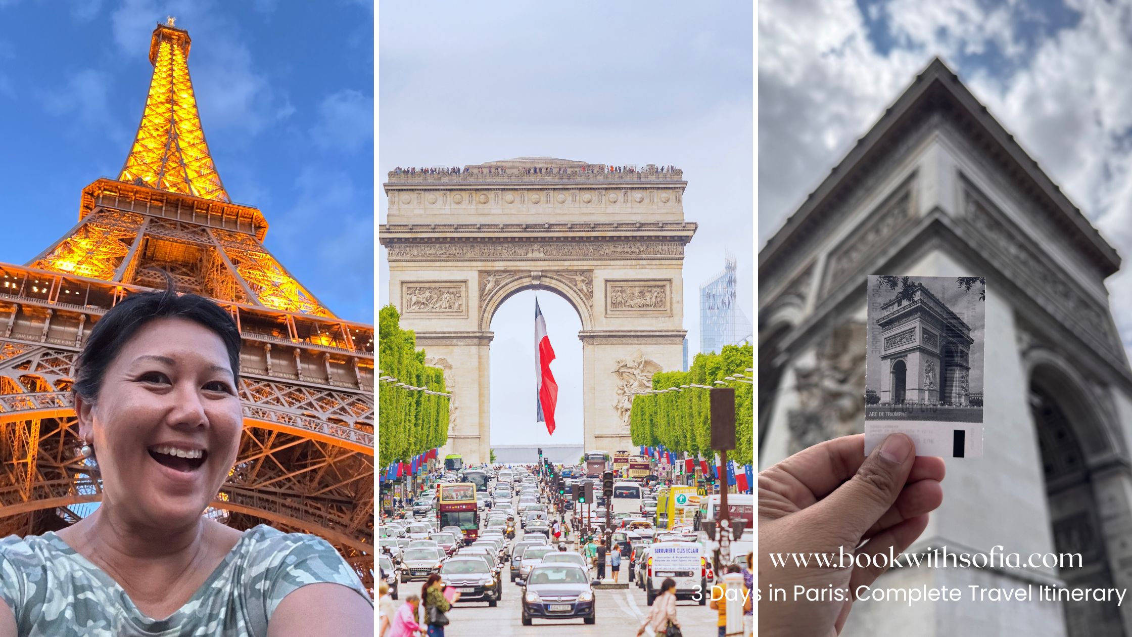 Eiffel Tower, Champs Elysee, Arc De Triomphe
