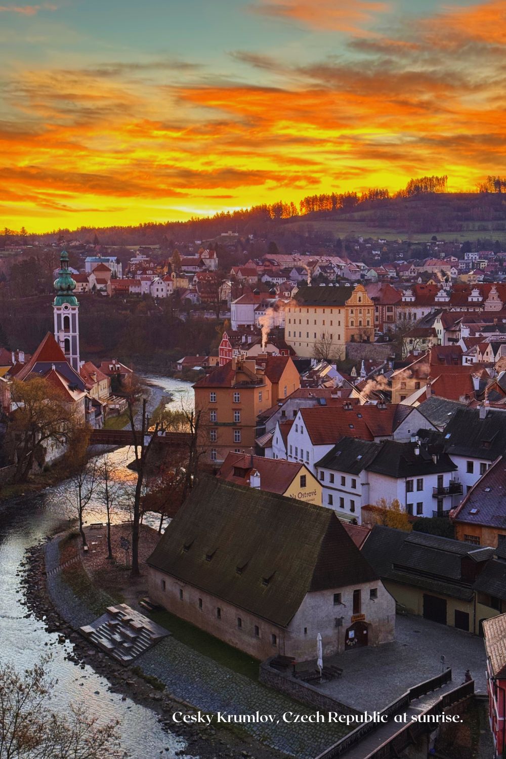 Cesky Krumlov at Sunrise